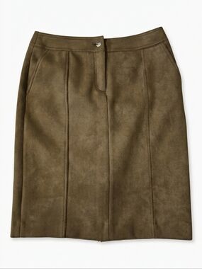 Calvin Klein Faux Suede Panel Mini Skirt